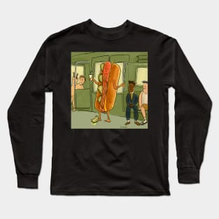 Hotdog Casually Commuting to Work Long Sleeve T-Shirt